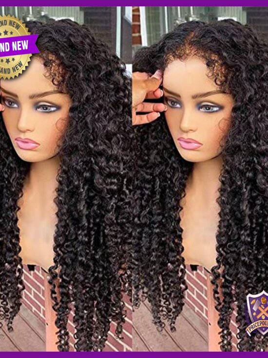 13x4 HD Lace Front Wig Human Hair Pre Plucked Deep Wave 180% Density